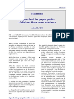 Mauritanie - Regime Fiscal Projets Publics