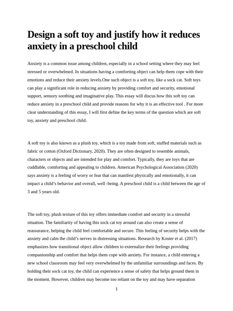 Nokuthula ECD Assignment 2 | PDF | Anxiety | Stuffed Toys