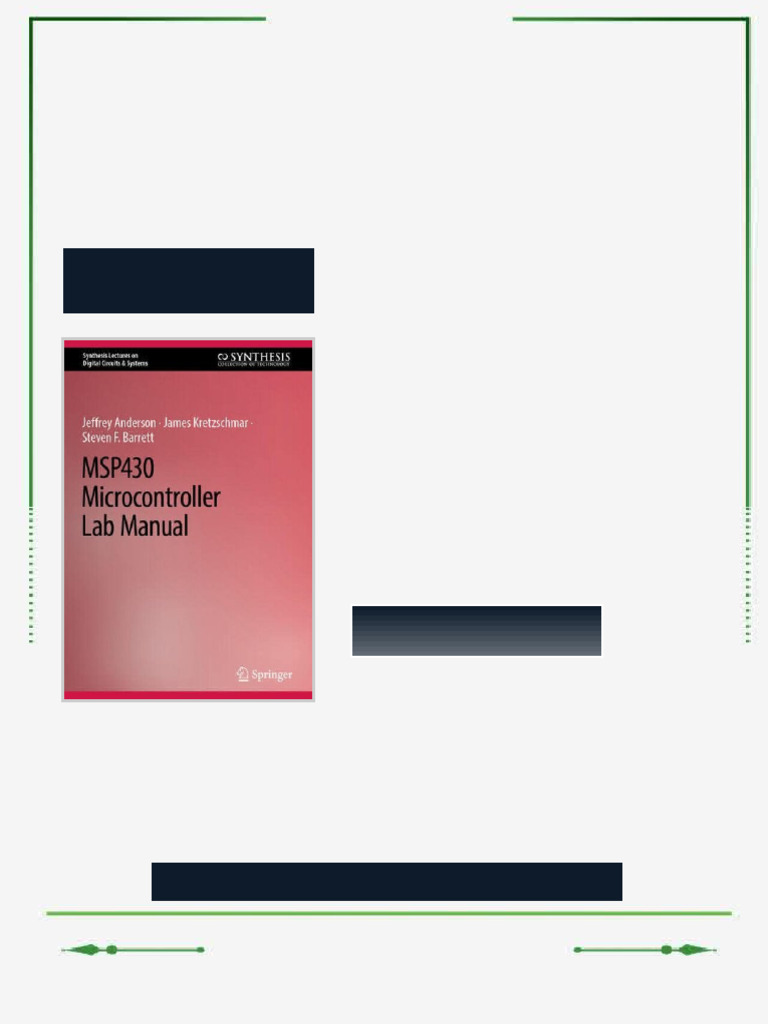 MSP430 Microcontroller Lab Manual James Kretzschmar Jeffrey Anderson ...