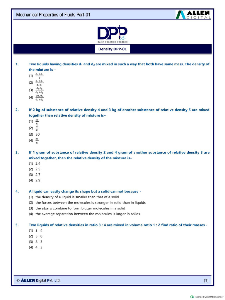 Allen Fluid DPP | PDF