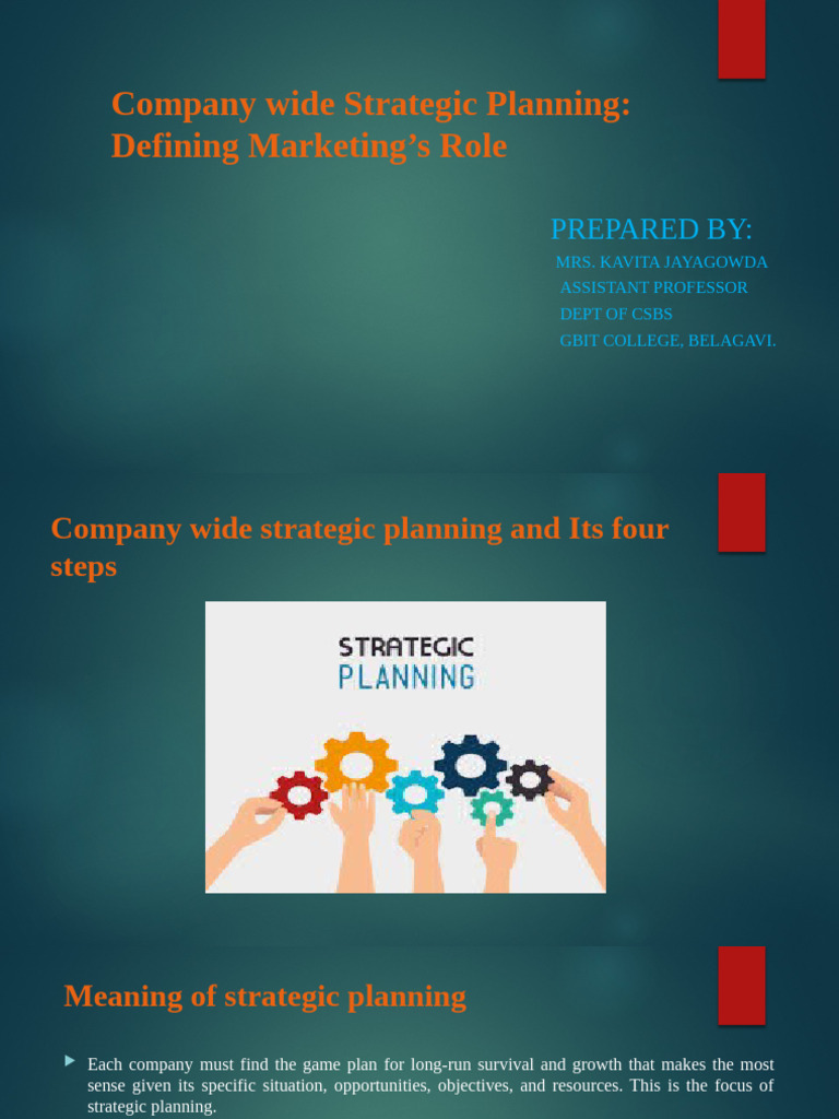 Company Wide Strategic Planning | PDF | Strategic Planning | Business ...