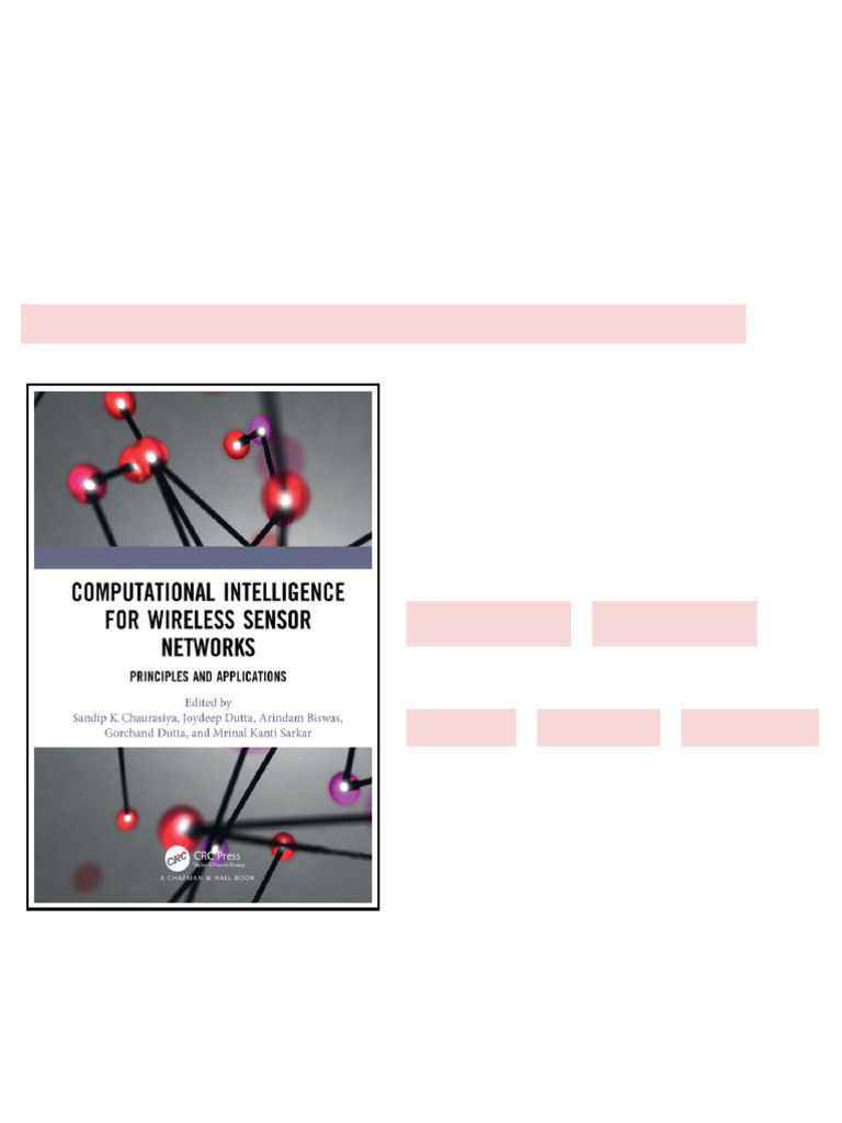 Computational Intelligence for Wireless Sensor Networks: Principles and ...