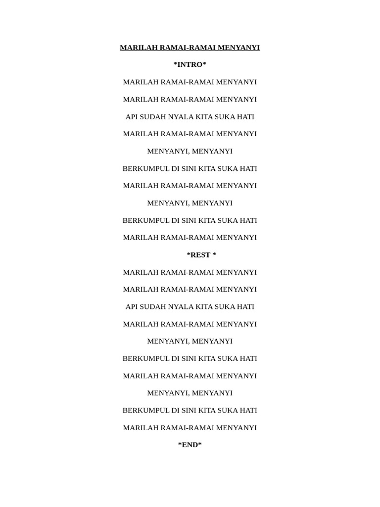 Marilah Ramai | PDF
