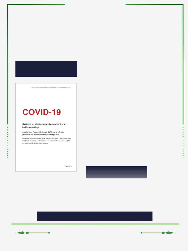 COVID-19: Guidance for infection prevention and control in healthcare ...