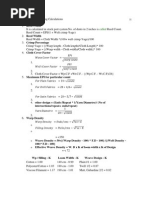 Textile Count and Calculation Formulas | PDF | Yarn | Textiles