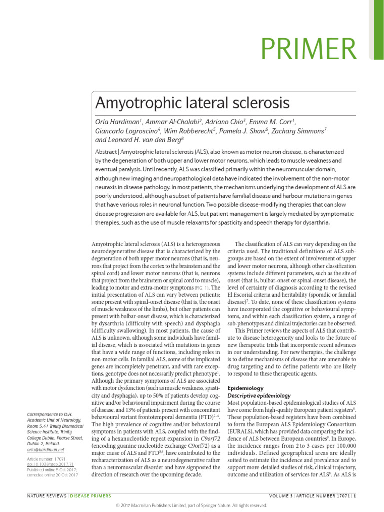 Amyotrophic Lateral Sclerosis | PDF | Messenger Rna | Autophagy
