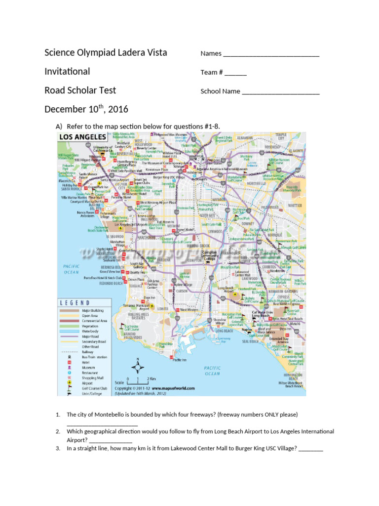 Science Olympiad Ladera Vista Road Scholar Test | PDF | Colorado River | River