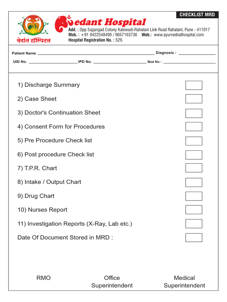 Final IPD Paper Vedant Hospital | PDF | Meal | Hospital