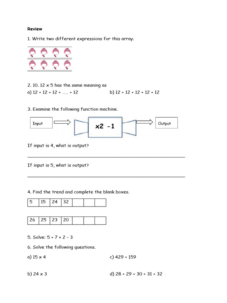 Y2 T2 Review | PDF