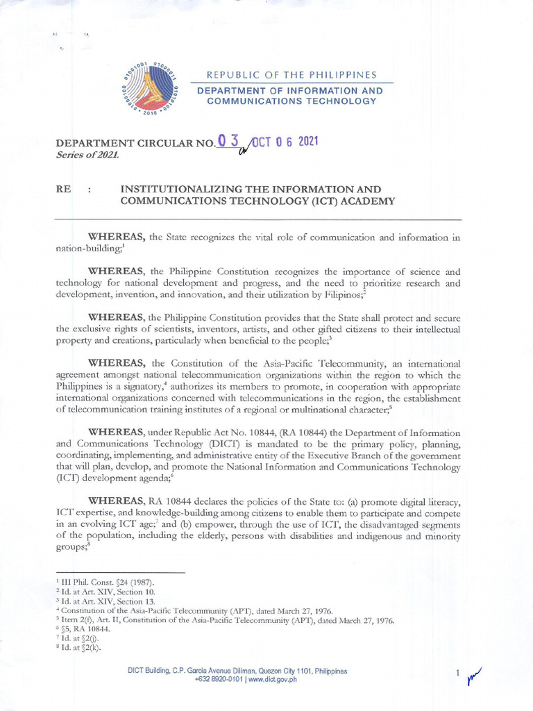 Department_Circular_No_03_re_Institutionalizing_the_Information | PDF