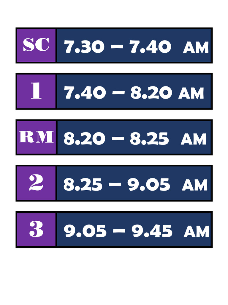 Time Table Subjet - 4 | PDF