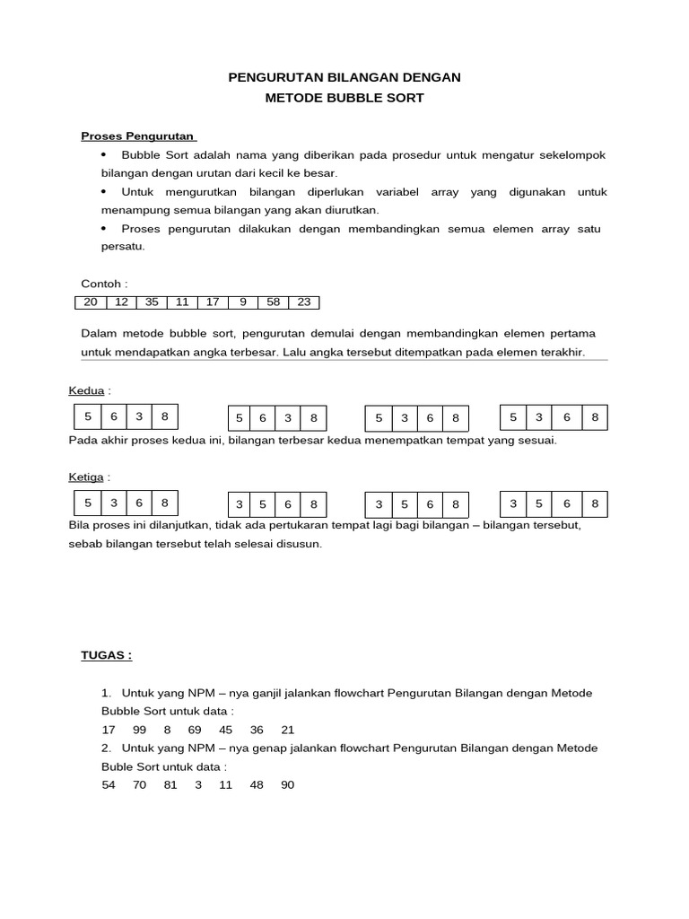 Bubble Sort | PDF