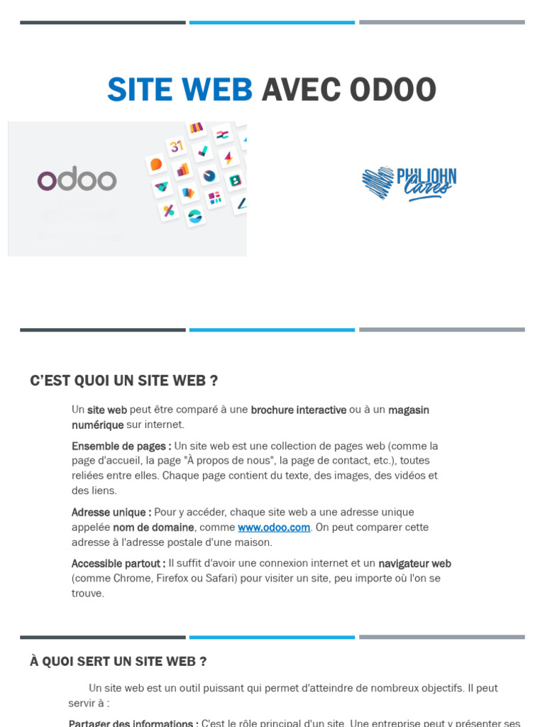 Mettre en Place Un Site Web Avec Odoo | PDF | Internet | Internet et Web