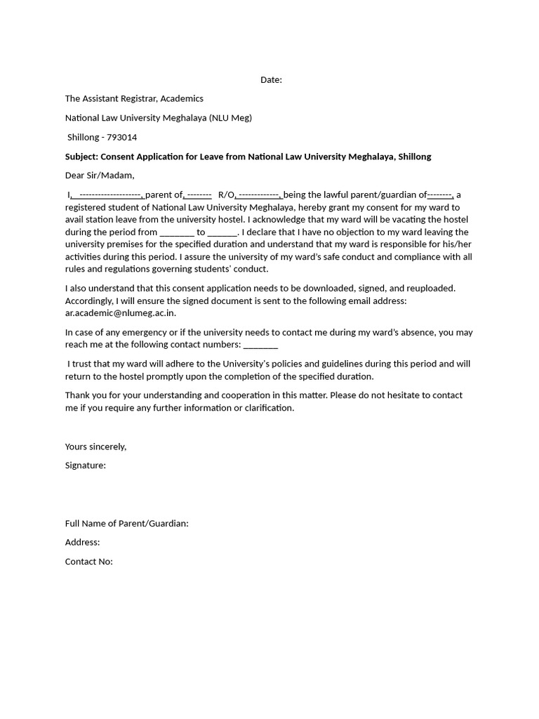 Station Leave Template | PDF | Justice | Crime & Violence