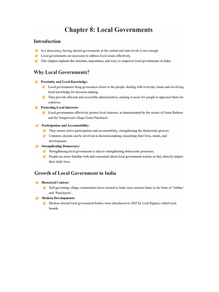 Local Government Notes | PDF