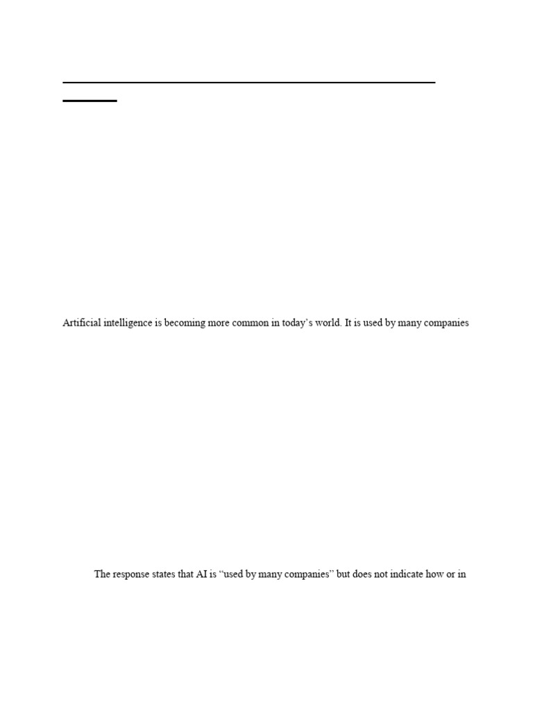 Evaluating and Improving AI (Written Sample) | PDF | Artificial ...