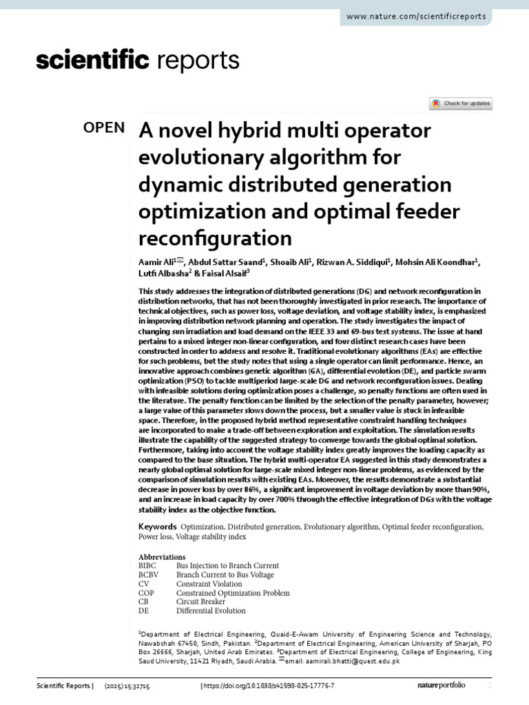 A Novel Hybrid Multi Operator Evolutionary Algorithm For Dynamic ...