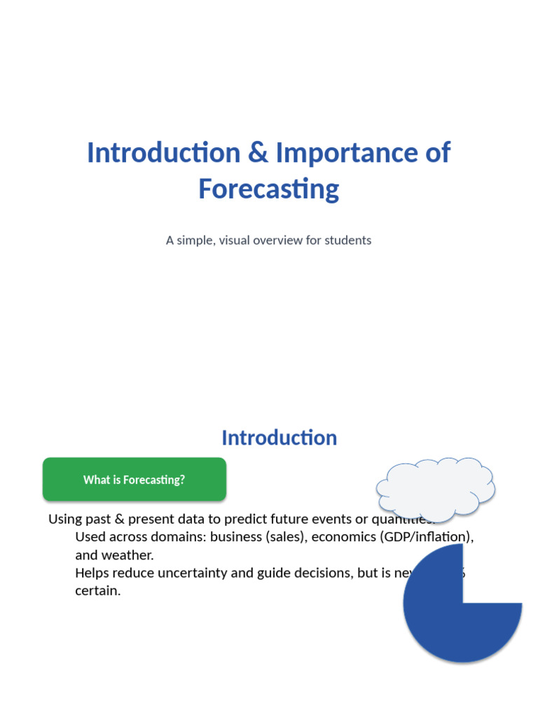 Introduction and Importance of Forecasting | PDF | Forecasting | Time ...