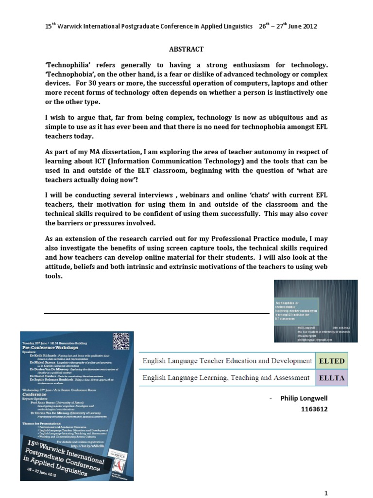 EFL Teachers and Technology Use | PDF | Educational Technology | Teachers