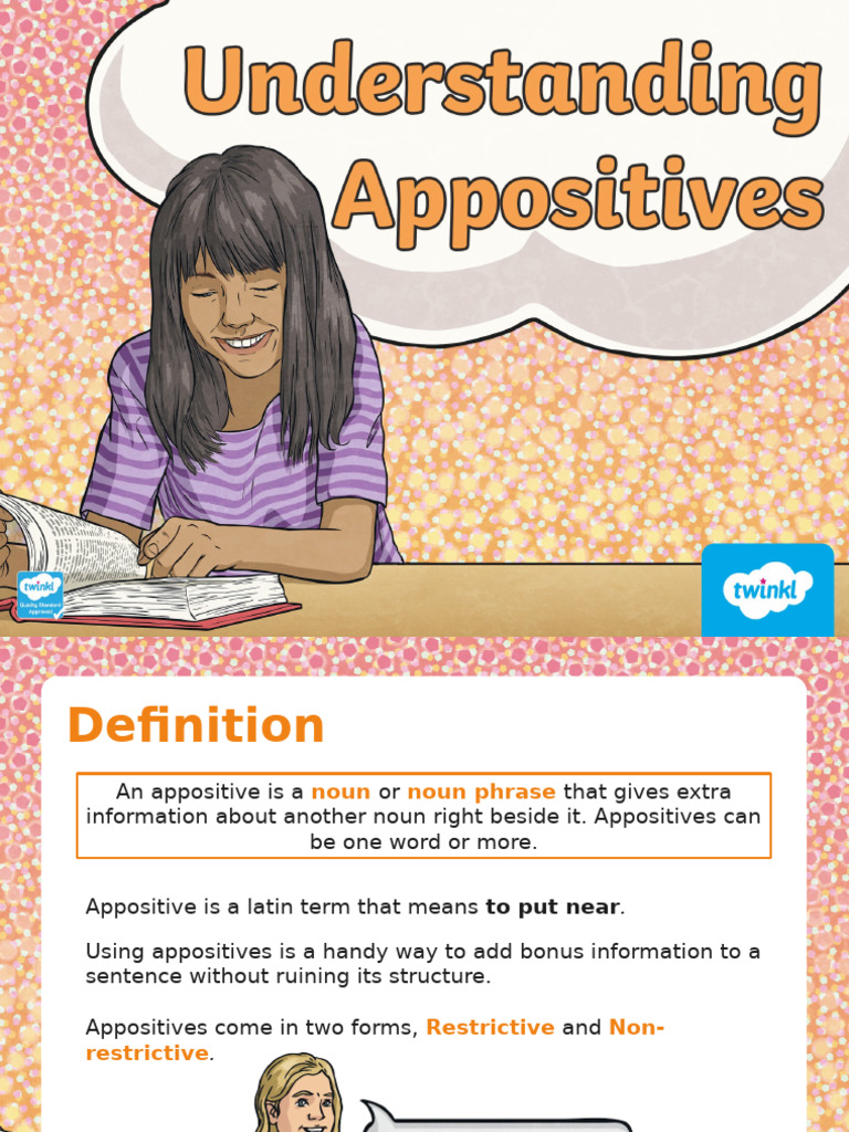 Au l 2549134 Understanding Appositives Powerpoint Ver 1 | PDF | Phrase ...