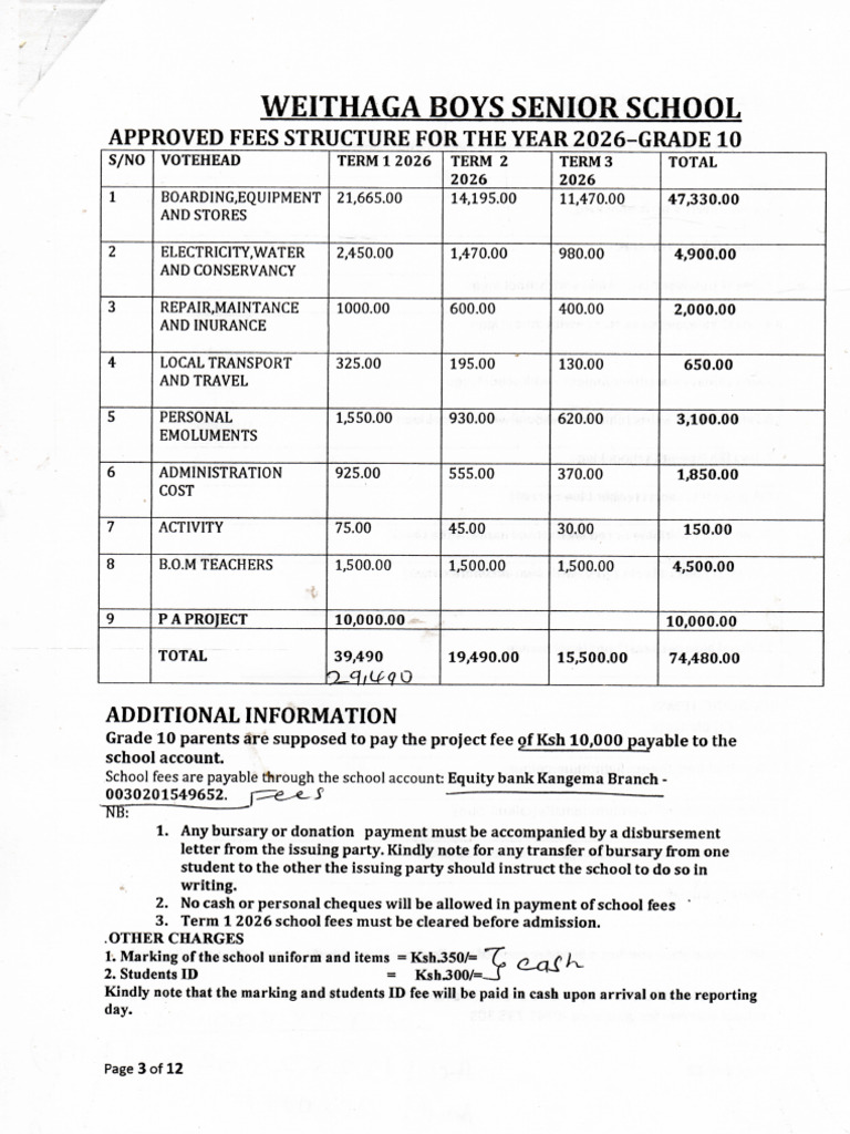 Fees Structure 720 | PDF