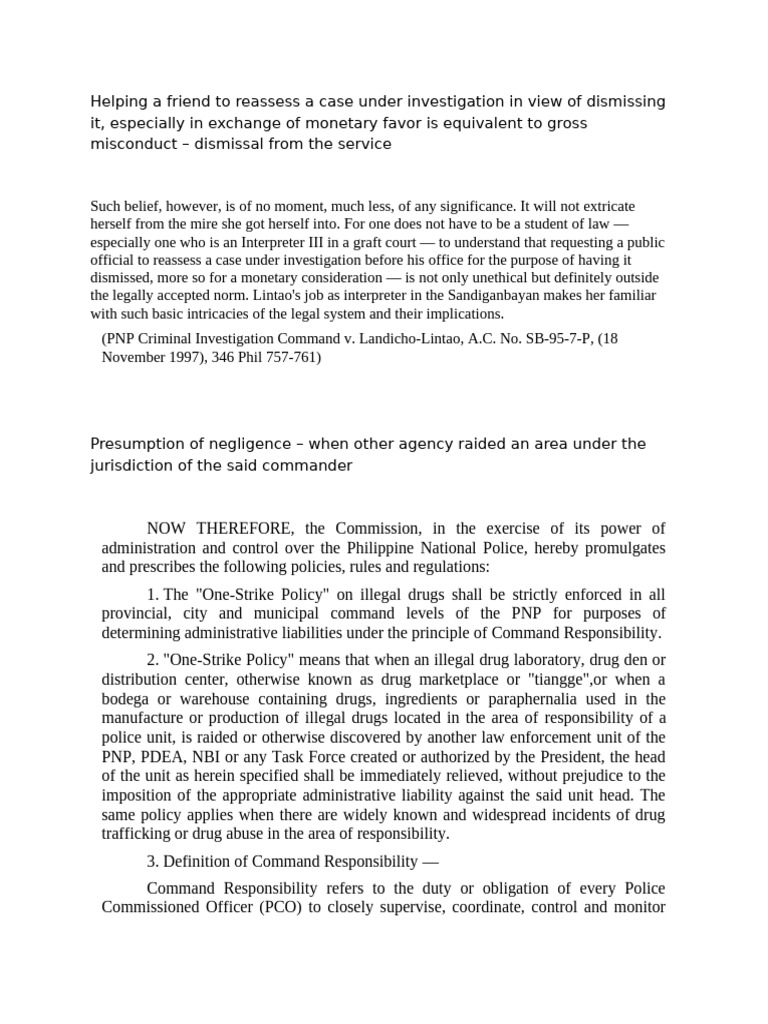 Command Responsibility Notes | PDF | Police | Forgery