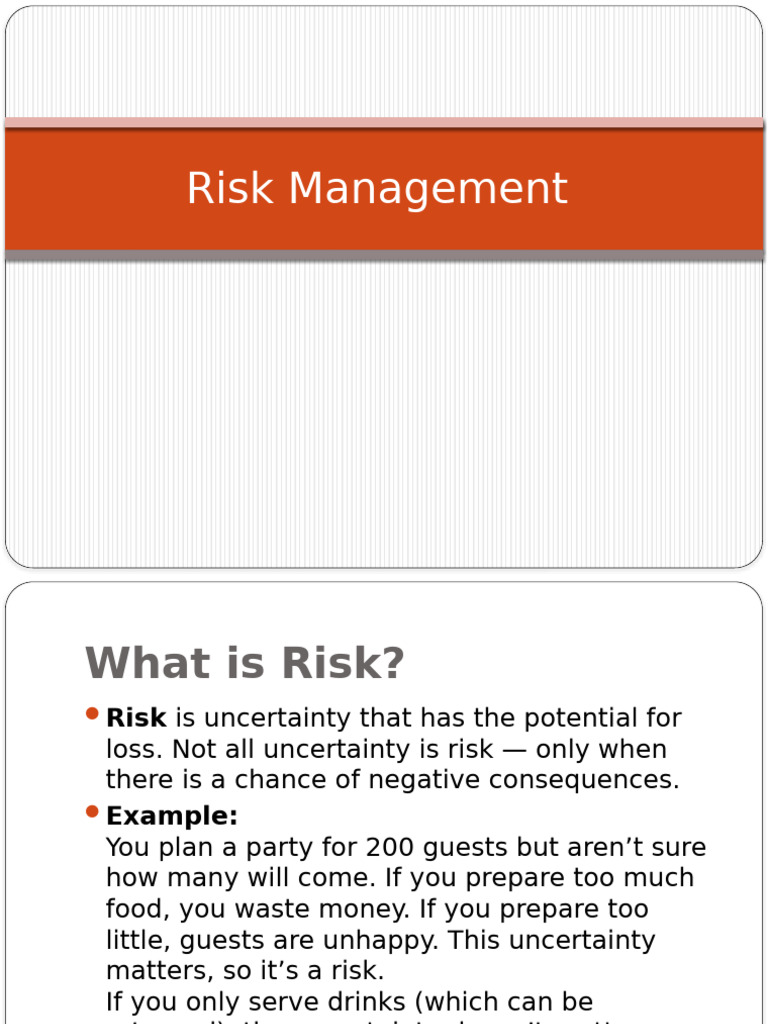 Risk Management | PDF | Financial Risk | Option (Finance)