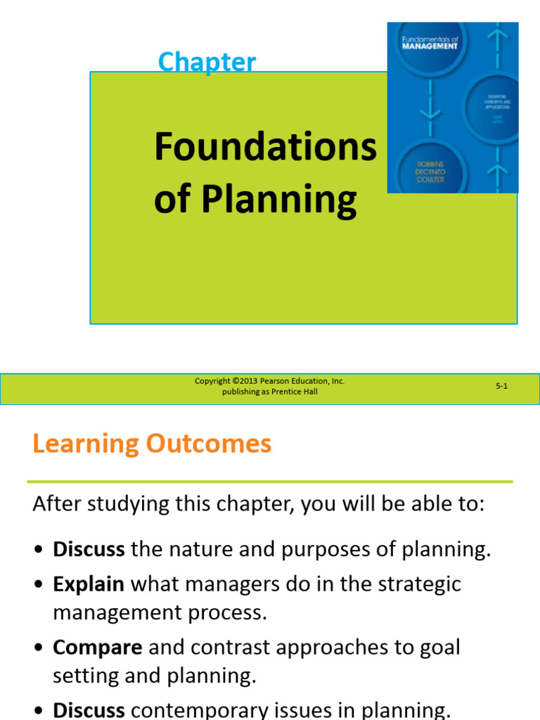 Chapter 5 Foundations of Planning | PDF | Strategic Management ...