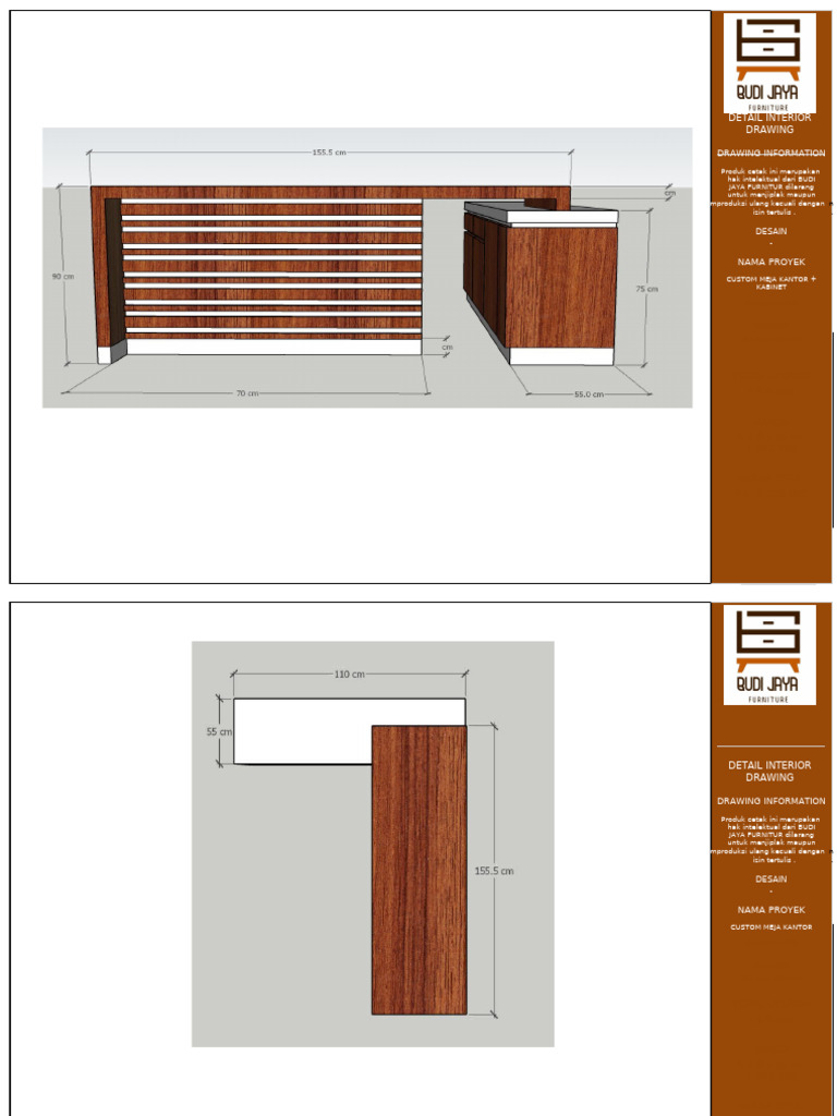 Desain Meja Kantor Bu Alfa Shinta1 | PDF