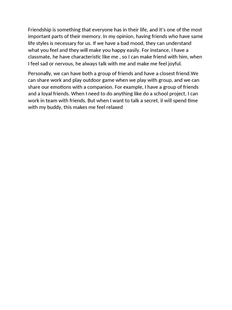 Article Friendship | PDF