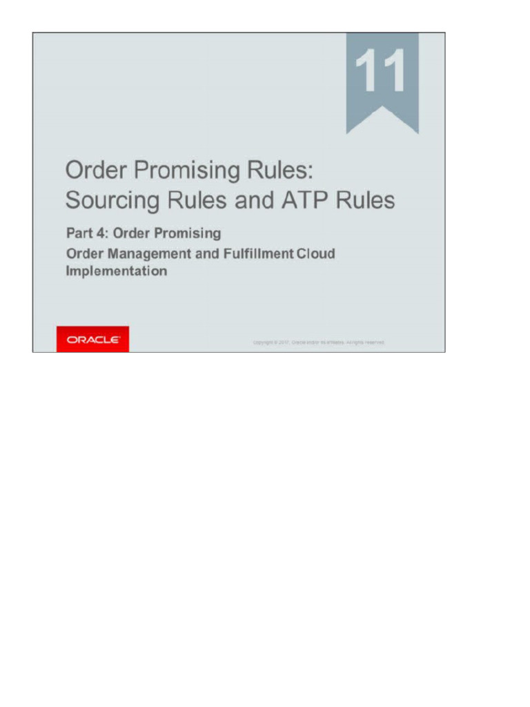 Order Promising Rule | PDF | Computing