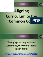 Aligning to the Common Core