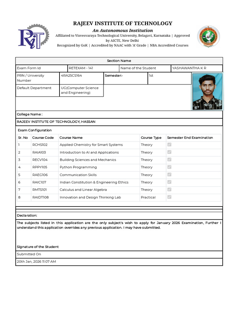 Exam Forms | PDF