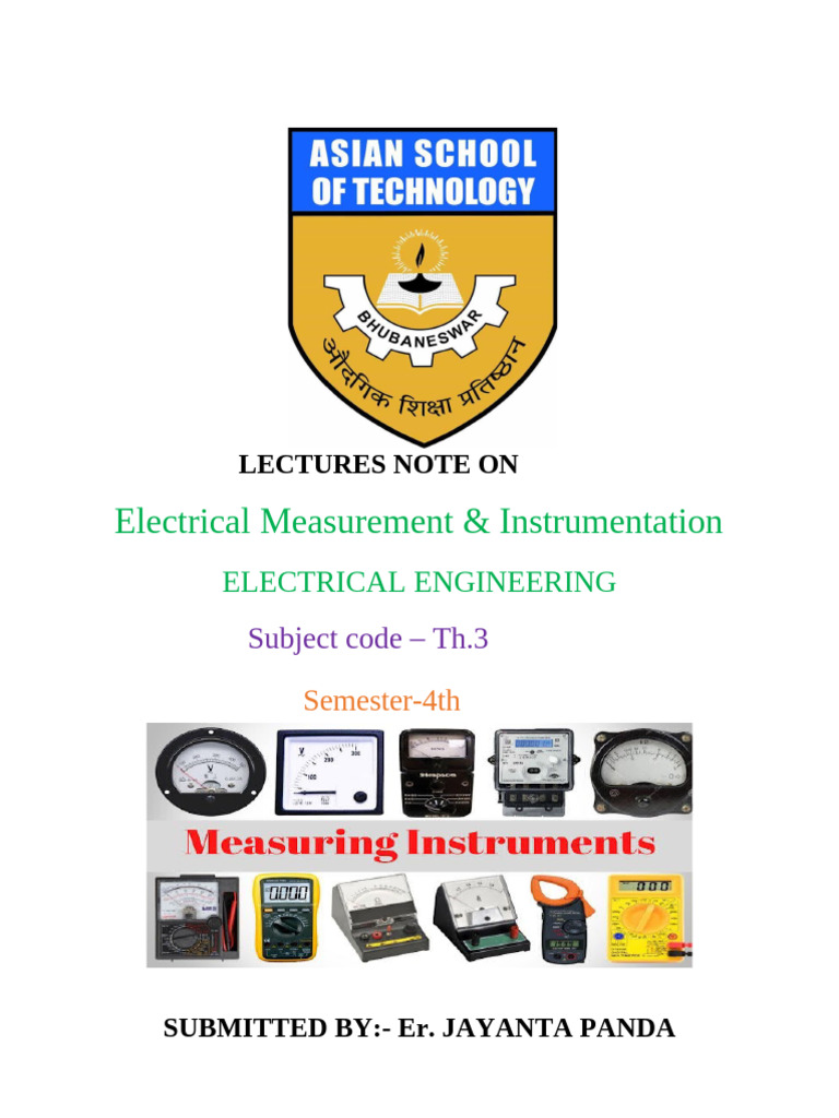 4th Sem Electrical Measurement and Instrumantation Ee | PDF | Inductor ...