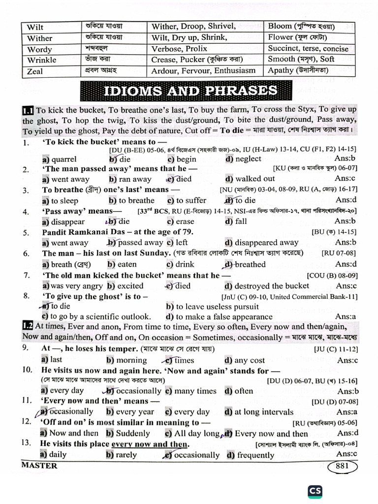 Idioms English | PDF