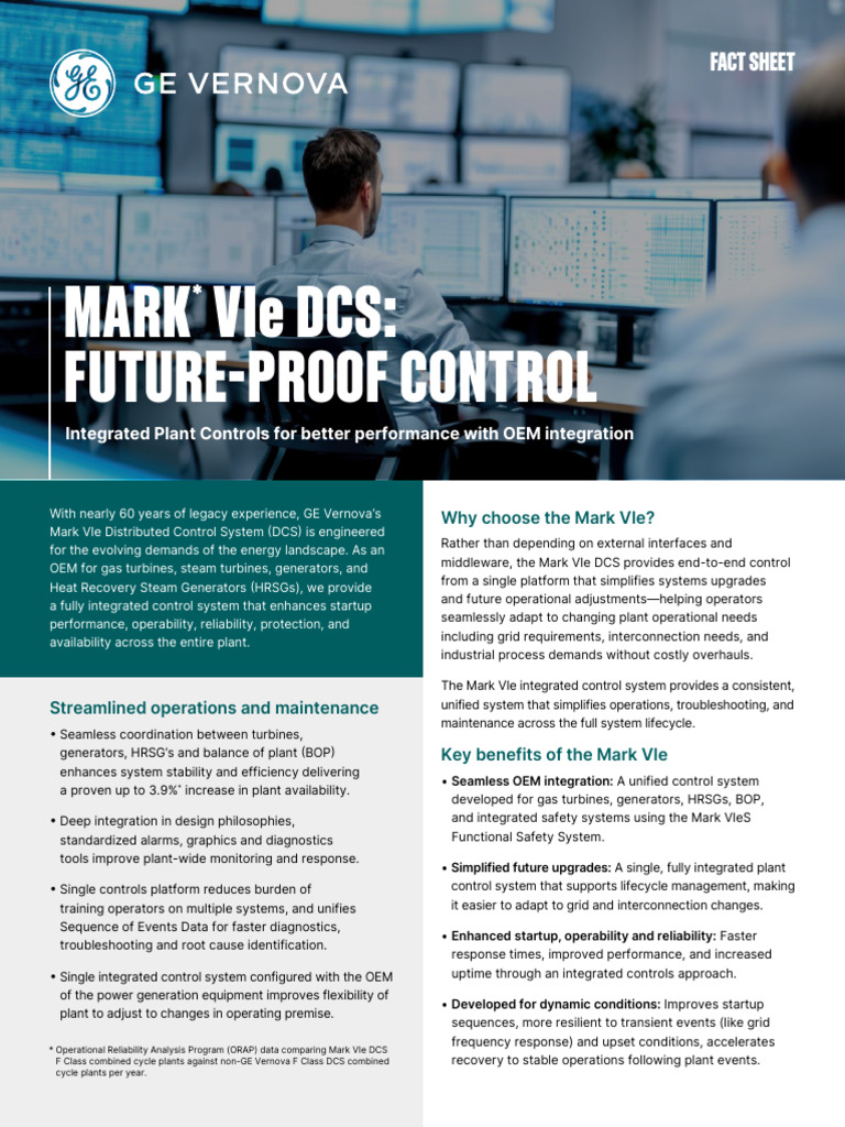 GEA35730 Mark VIe DCS Future Proof Control Fact Sheet | PDF | Energy ...