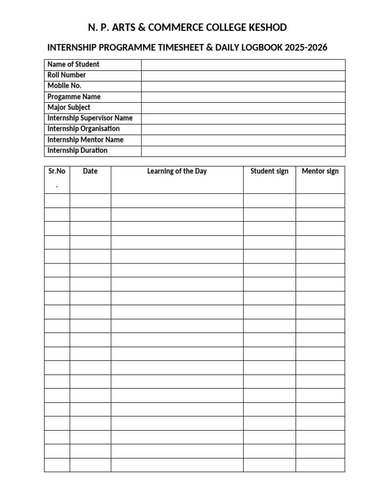 Logbook | PDF