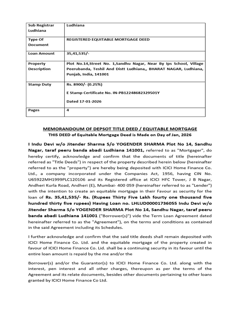 Icici Home Finance LTD Modt Format | PDF | Mortgages | Interest
