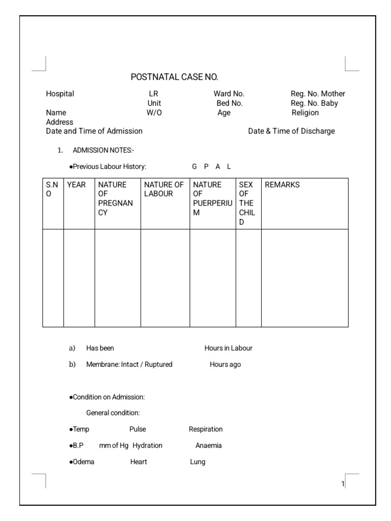 Converted Postnatal Case-1 | PDF | Childbirth | Postpartum Period