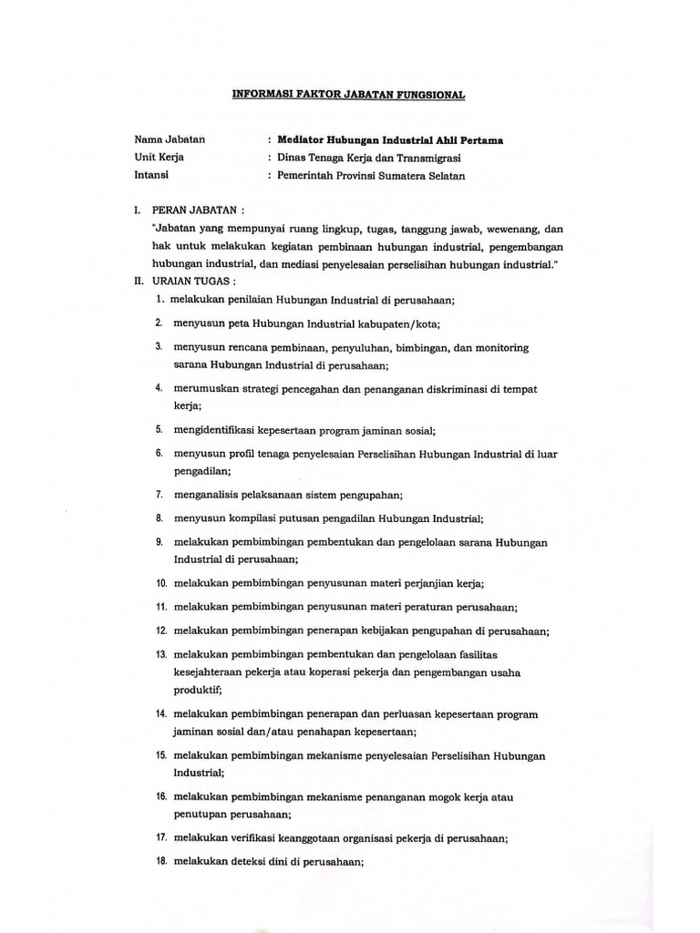 Mediator Hubungan Industrial Ahli Pertam | PDF