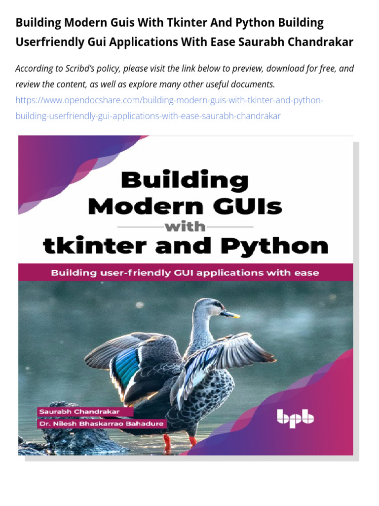 Building Modern Guis With Tkinter And Python Building Userfriendly Gui ...