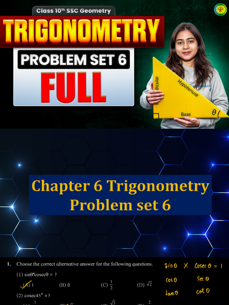 Trigonometry Problem Set 6 | PDF