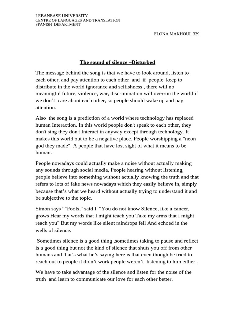 Sound of Silence | PDF