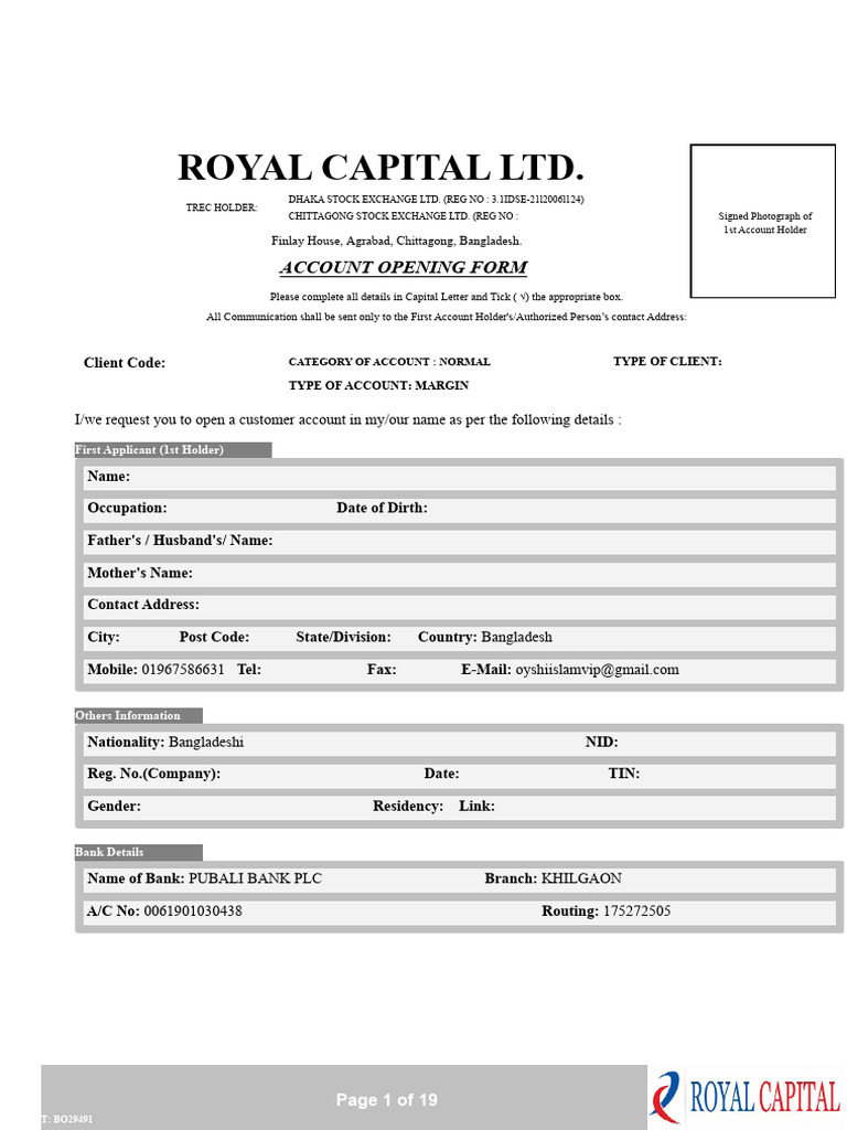 Bo 29491 | PDF | Securities (Finance) | Identity Document