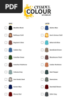 Citadel Paint Color Guide | PDF