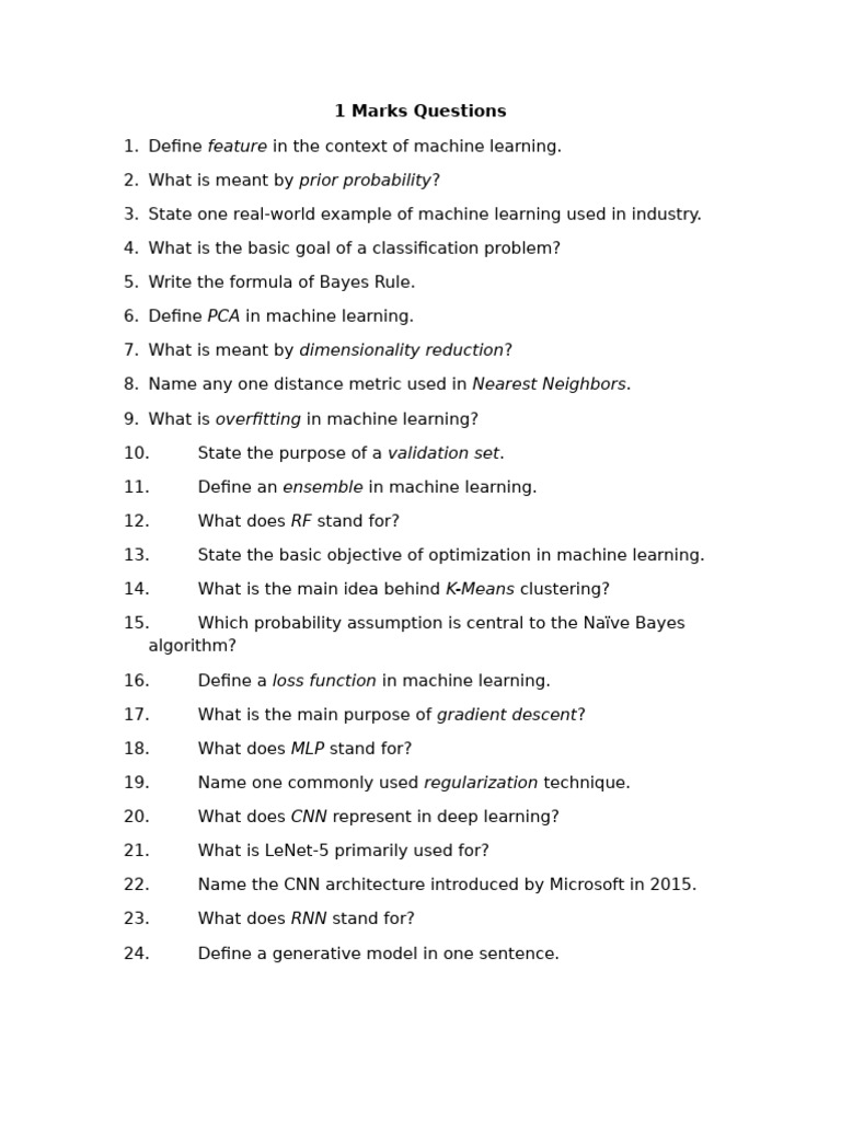 ML QB | PDF | Machine Learning | Support Vector Machine