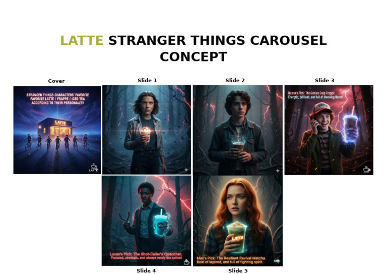 Latte Stranger Things Carousel Concept | PDF