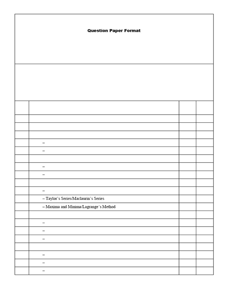 M1 End Semester Question Paper Format | PDF | Integral | Curve