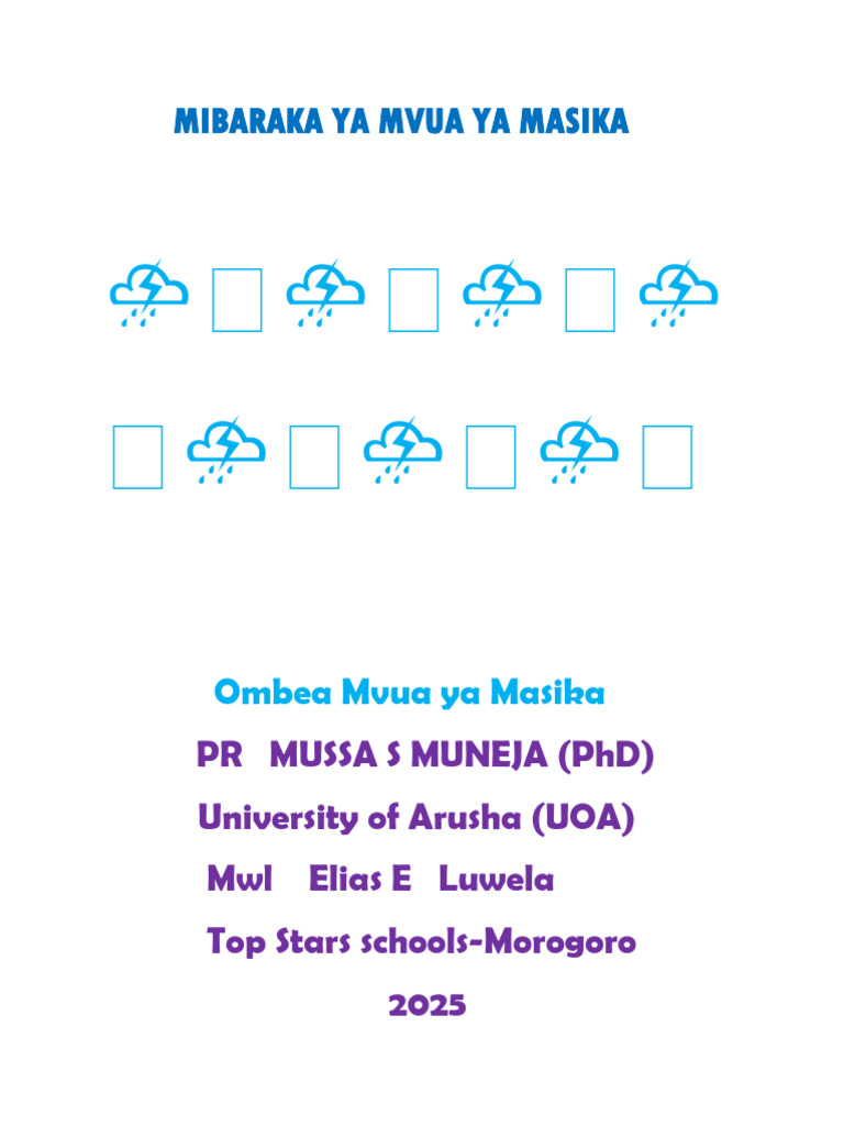 Mibaraka Ya Mvua Ya Masika | PDF