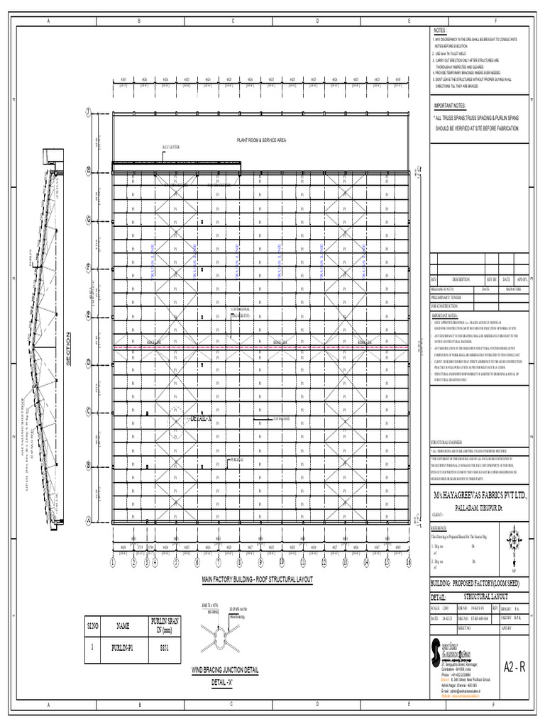 Proposed Factory (Loom Shed) Structural Layout | PDF